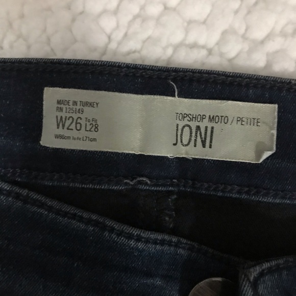 Topshop Joni Jeans - Dark Wash - Picture 4 of 7